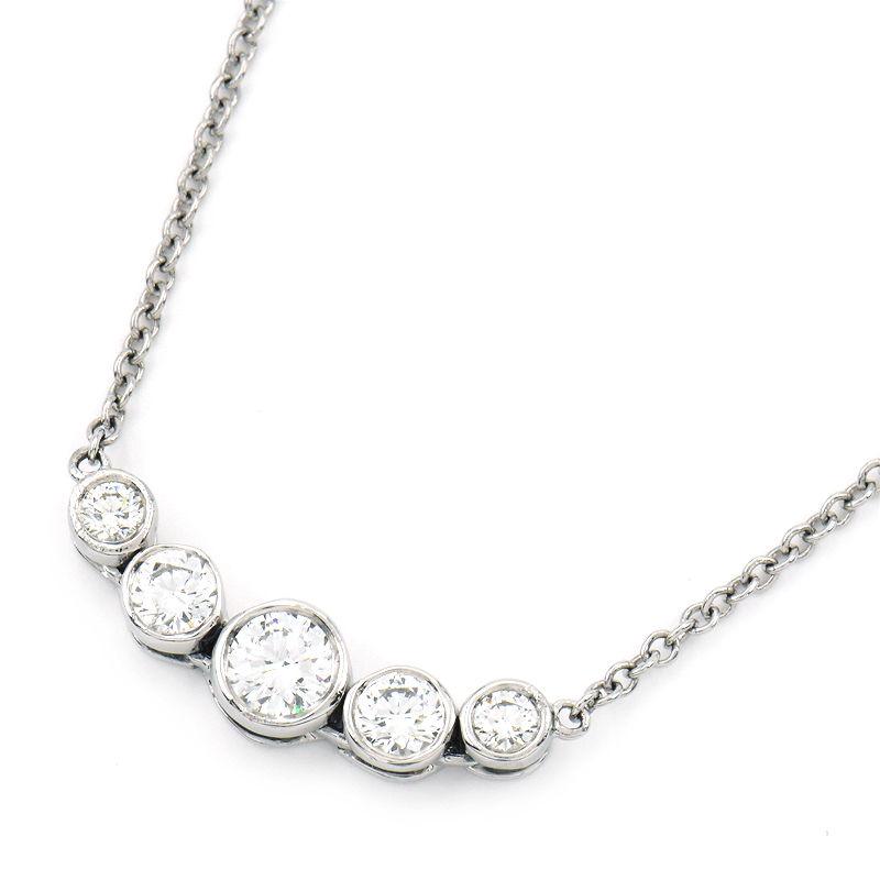 TIFFANY&Co. ティファニー ジャズグラジュエイテッドネックレス Pt950 