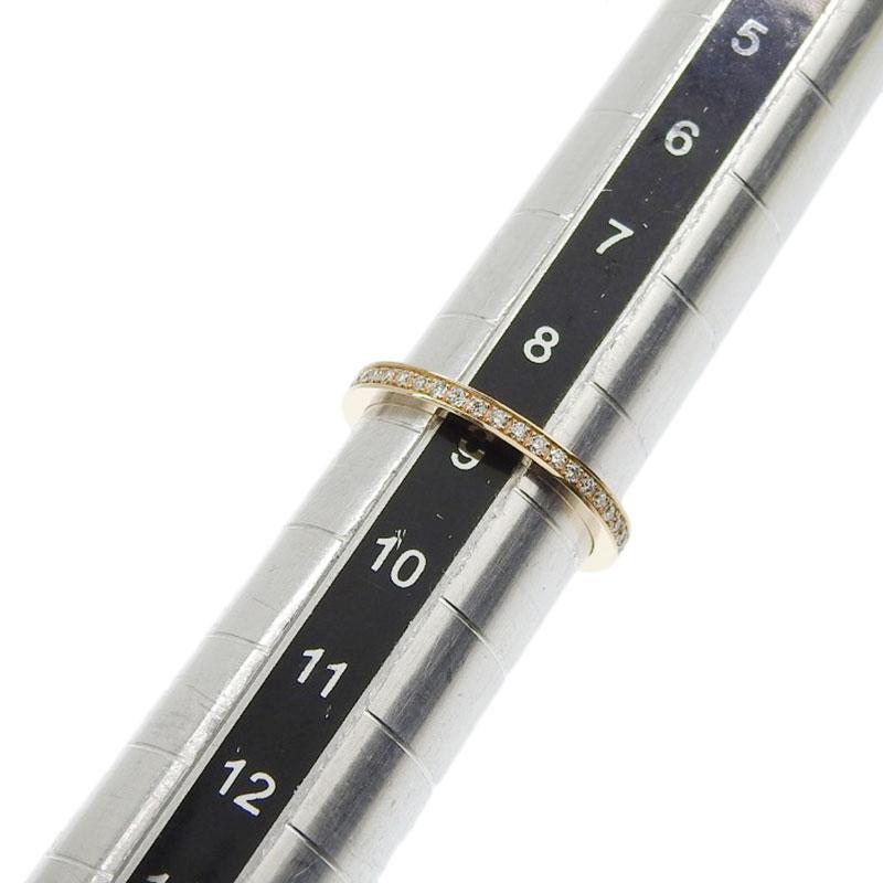 HERMES エルメス ウエディングリング #49 9号 K18PG 合計0.23ct 