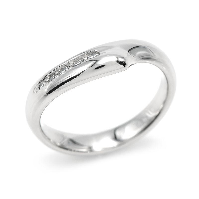 ティファニー オープンハートバンドリング ダイヤモンド 2.5号 Pt950