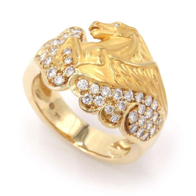 CARRERA y カレライカレラ リング 12.5号 K18YG ダイヤモンド ペガサス  