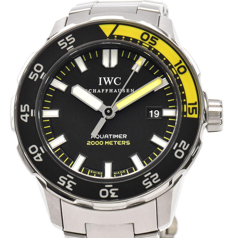 [3年保証] IWC メンズ アクアタイマーオートマティック2000 IW356808 ダイバーズウォッチ デイト ブラック 自動巻き 腕時計 中古 送料無料 | アクアタイマー