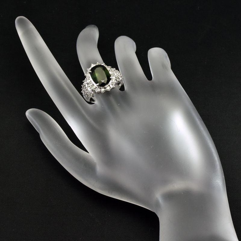 専用です。　Pt900　グリーンサファイア　リング 4.1ct天然グリーンサファイアリング 12.5号 Pt900 仕上済 合計