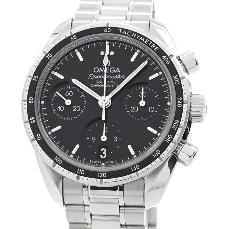 [3年保証] オメガ メンズ スピードマスター38 クロノグラフ 38mm 324.30.38.50.01.001 デイト 黒 ブラック 自動巻き 腕時計 中古 送料無料 スピードマスター 38MM [3年保証] オメガ メンズ スピードマスター38