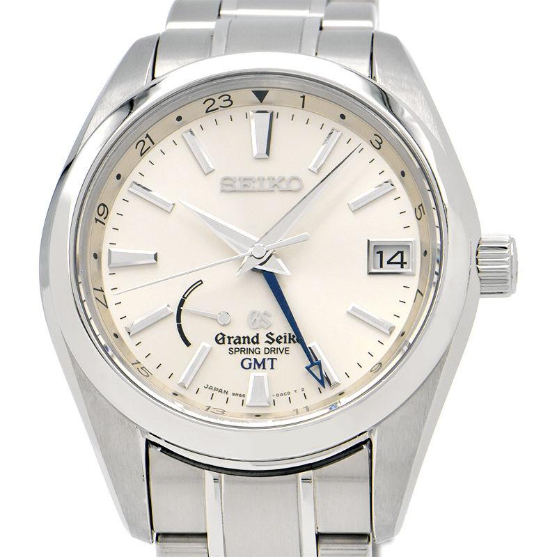 グランドセイコー メンズ SBGE005 9R66-0AC0 パワーリザーブ GMT マスターショップ限定 シルバー スプリングドライブ 腕時計 中古 送料無料 Grand Seiko グランドセイコー メンズ SBGE005 9R66-0AC0 パワー