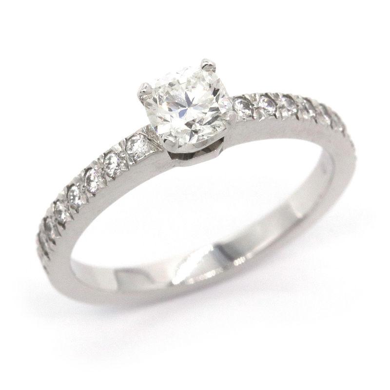 TIFFANY SOLESTE ティファニー ソリティアリング 9号 Pt950 0.42ct