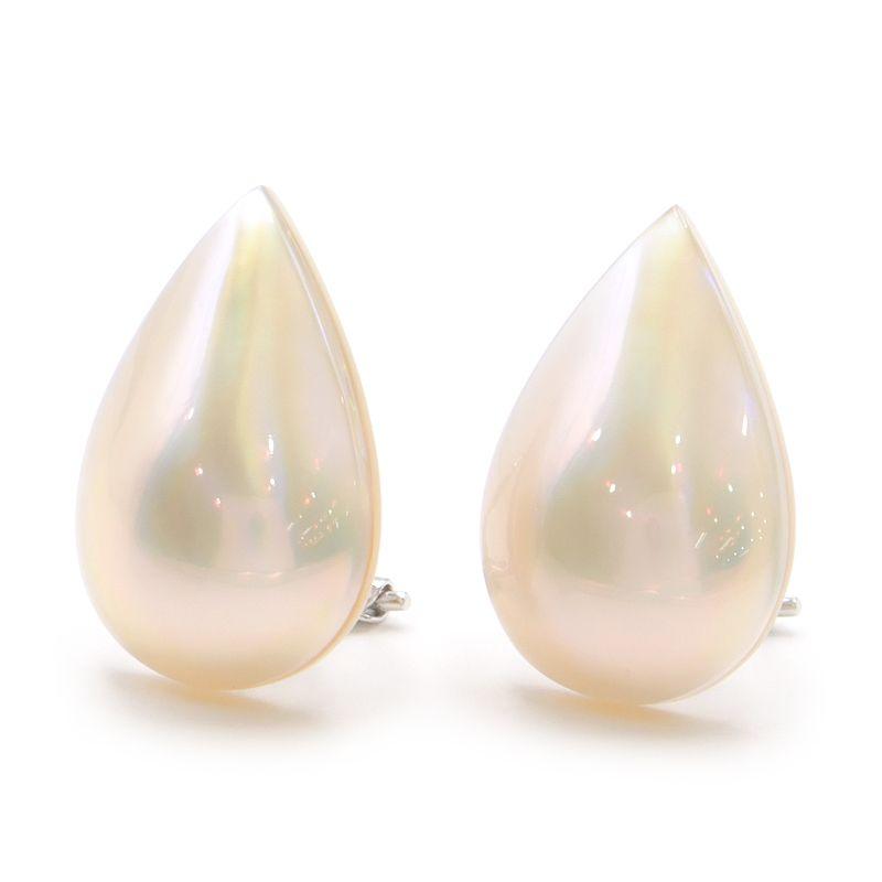 TASAKI（タサキ） マベパールイヤリング K14WG ペアシェイプ ドロップ