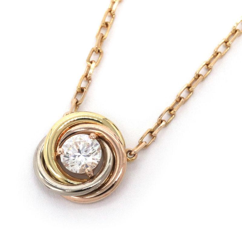 TRINITY（Cartier） カルティエ トリニティネックレス K18PG K18YG 