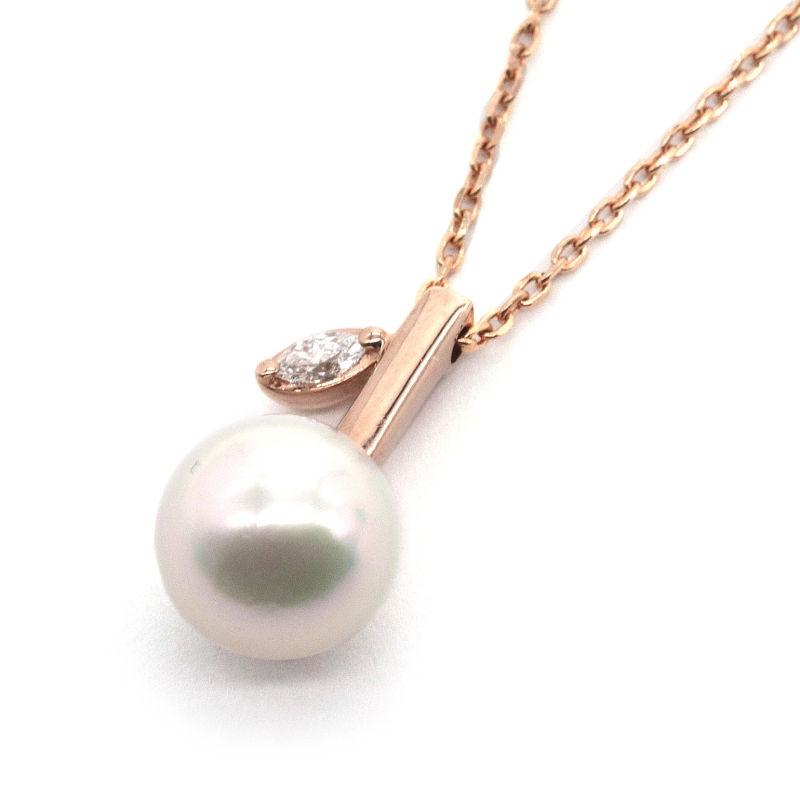 TASAKI（タサキ） クーゲルパールネックレス 0.03ctダイヤ P-17169