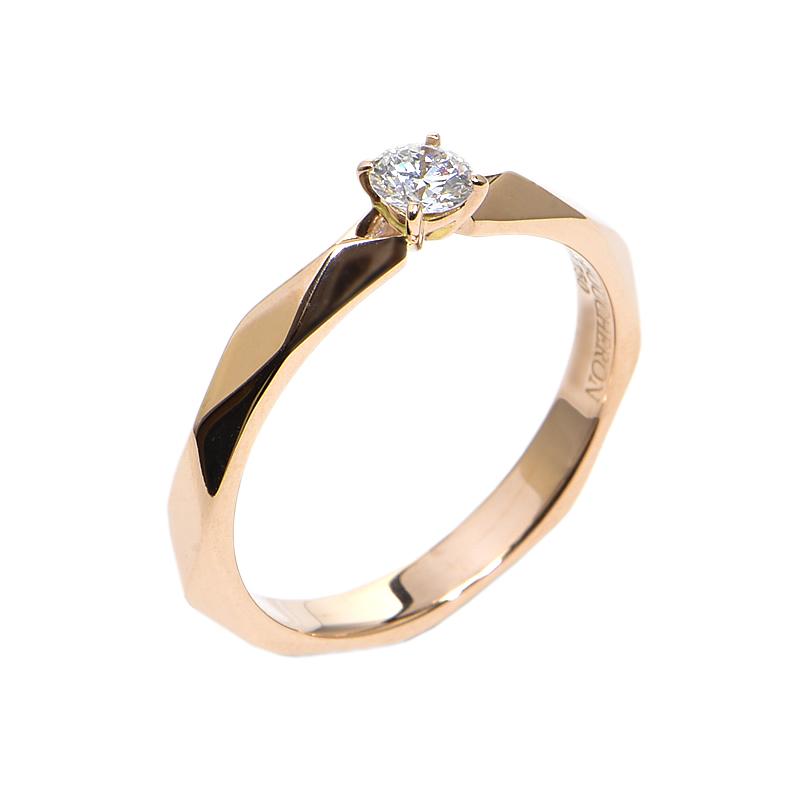 Boucheron ブシュロン ファセットリング 54号 BOUCHERON ブシュロン ファセットリング #54 14号 K18PG 約0.15