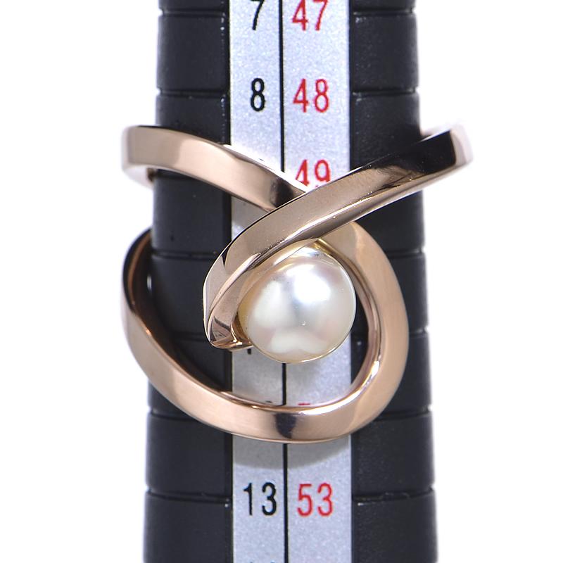 TASAKI（タサキ） オーロラパールリング 9号 K18SG 仕上済 約6mmパール
