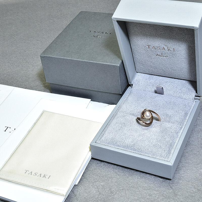 TASAKI（タサキ） オーロラパールリング 9号 K18SG 仕上済 約6mmパール 