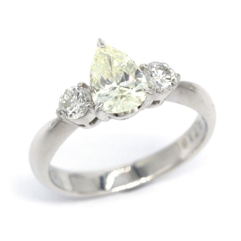 0.718ct天然ダイヤモンドリング 9号 Pt900 合計0.29ct天然ダイヤモンド  