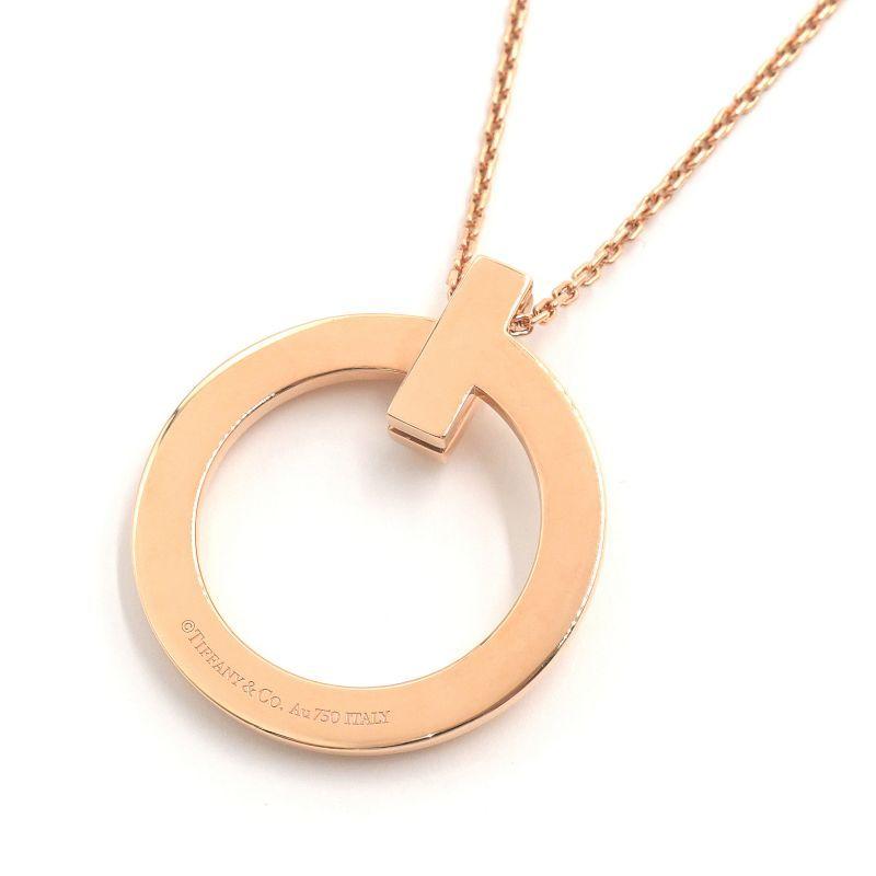 Tiffany ティファニー T ペンダント ネックレス 18K ゴールド Tiffany T ティファニー Tワンサークルペンダント ラージ K18PG
