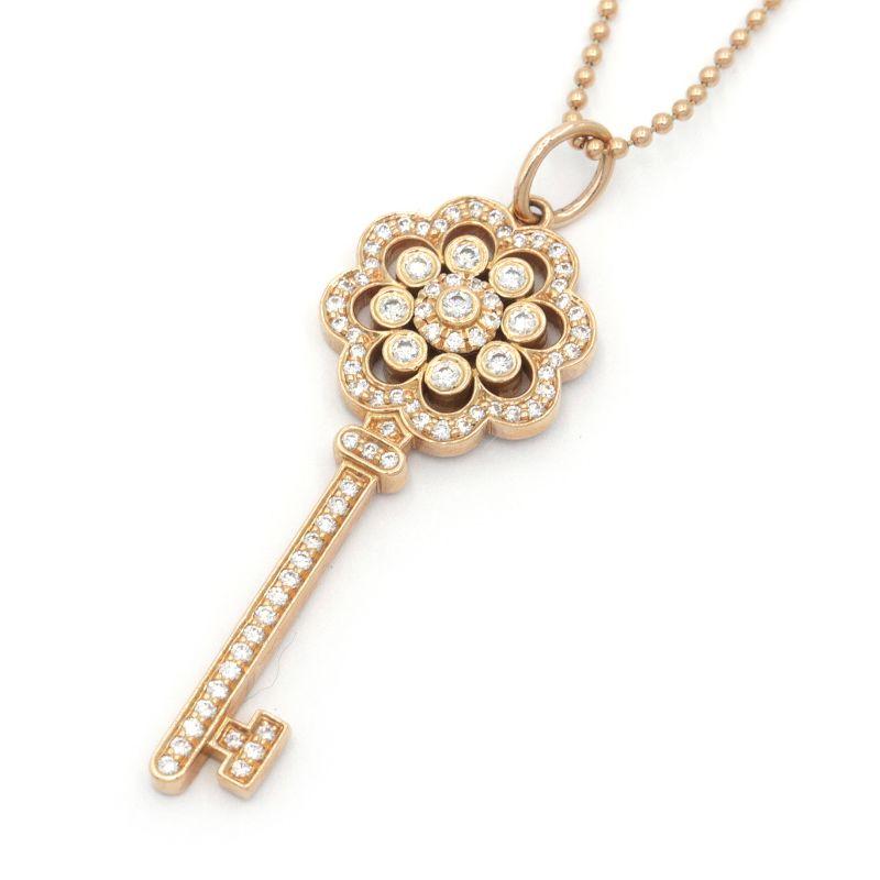 Tiffany Keys ティファニー ローズキーネックレス K18RG ダイヤモンド