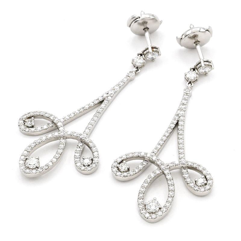 TIFFANY&Co.（ティファニー） エンチャントスクロールピアス Pt950