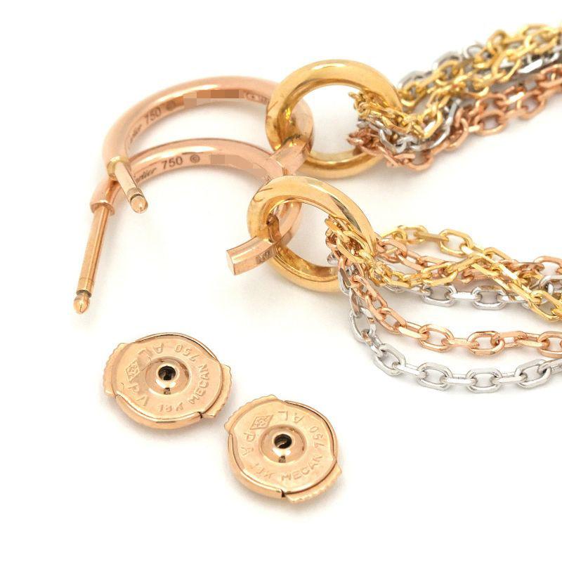 地金＊10金【3連トリニティーカラーピアス】PT/YG/PG 日本製 新品！ 10金【3連トリニティーカラーピアス】PT/YG/PG 日本製 ペア 新品！