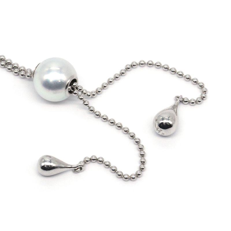 MIKIMOTO（ミキモト） ラリエットネックレス K18WG 約12mm黒蝶真珠 約