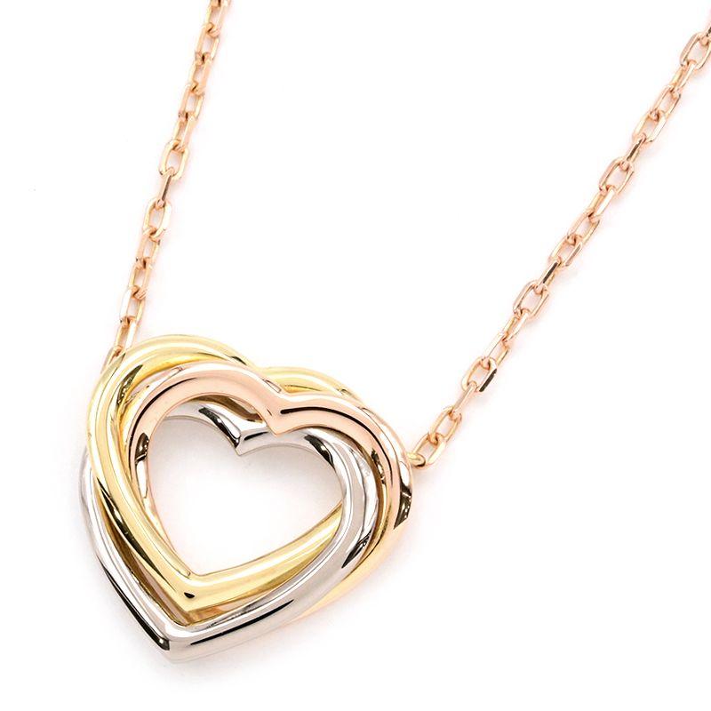 TRINITY（Cartier） カルティエ トリニティハートネックレス K18YG 