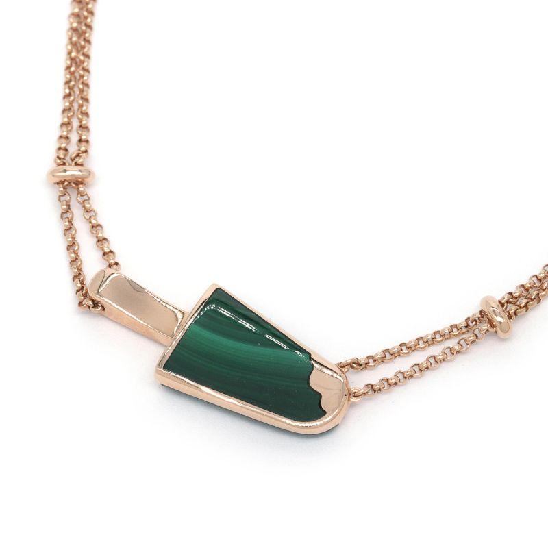 BVLGARI ブルガリ ジェラーティ マラカイト K18PG ネックレス ブルガリ・ブルガリ ブルガリ ブルガリブルガリジェラーティ