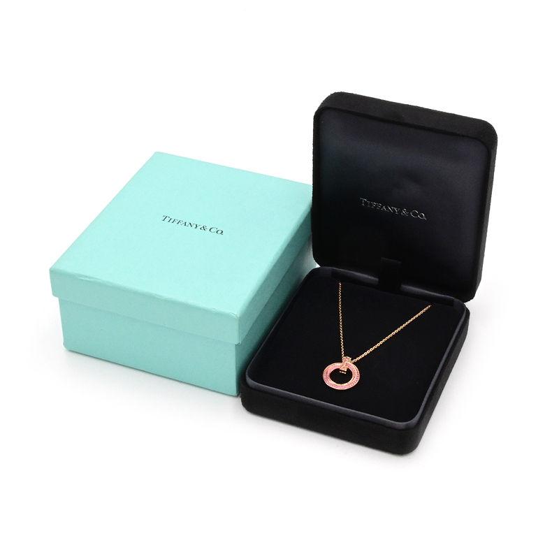 Tiffany T ティファニー Tワンミニサークルペンダント 74391443 K18RG 