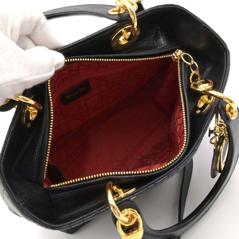 DIOR レディディオール ミディアム カナージュ ラムスキン ショルダーバッグ Lady Dior ディオール レディディオール ミディアム