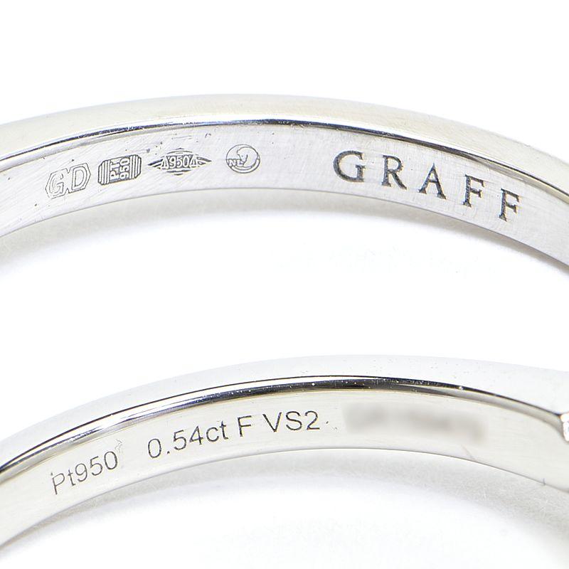グラフ Fカラー/VS2/0.54ct プロミスラウンドダイヤモンドリング 11号 