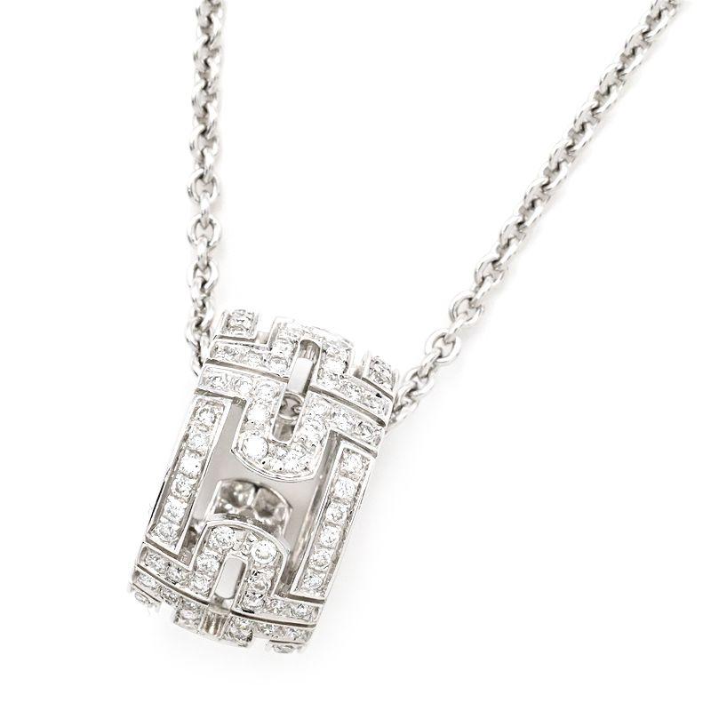 ブルガリ BVLGARI パレンテシ パヴェダイヤ ネックレス K18WG パレンテシ ブルガリ パレンテシネックレス K18WG フルダイヤモンド