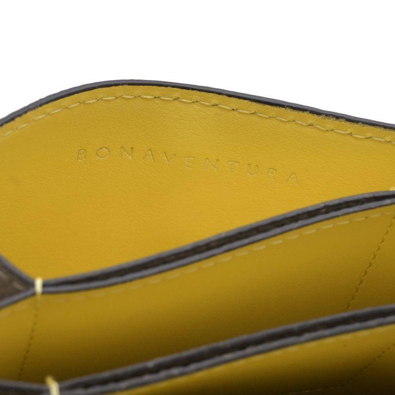ボナベンチュラ　イエロー レザー 名刺入れ 二つ折り ボナベンチュラ イエロー レザー 名刺入れ 二つ折り BONAVENTURA