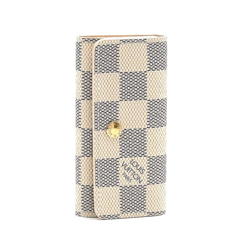 【美品】LOUIS VUITTON  N60020  4連 キーケースアイボリー LOUIS VUITTON ルイヴィトン ミュルティクレ4 N60020 ダミエ