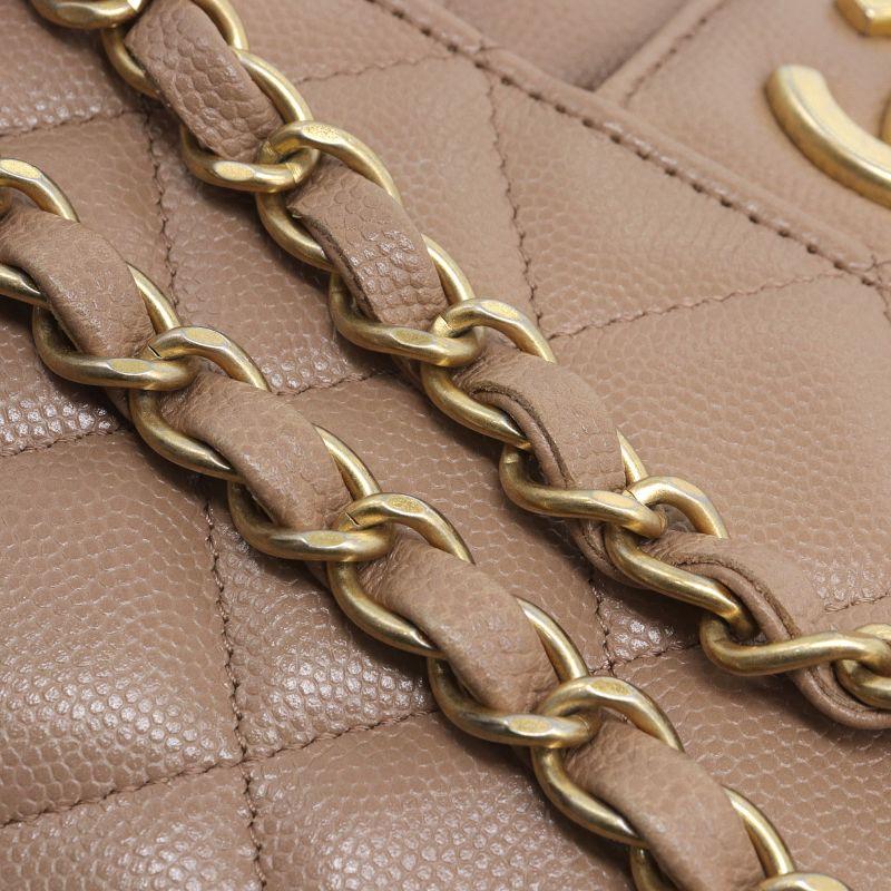 CHANEL ベージュ マトラッセ ショルダーバッグ 25 マトラッセ シャネル マトラッセ25 チェーンショルダーバッグ ランダム