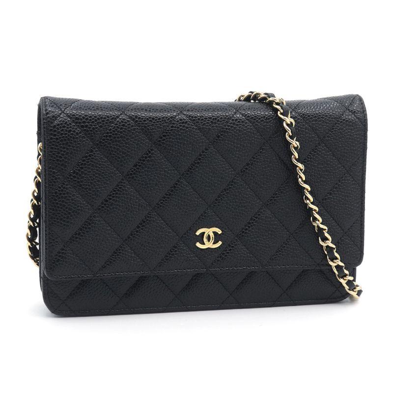 シャネル　マトラッセ　キャビアスキン　チェーンウォレット　バッグ　黒　ブラック CHANEL（シャネル） 【新品未使用】シャネル マトラッセ チェーン