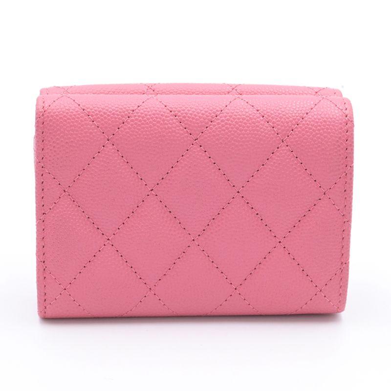 キャビアスキン シャネル スモールフラップウォレット AP3518 ランダム