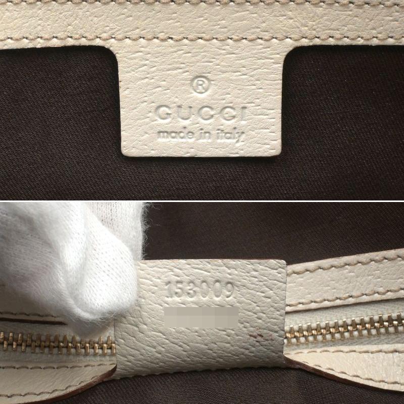 GUCCI（グッチ） GGキャンバス トートバッグ 153009 レザー ホワイト