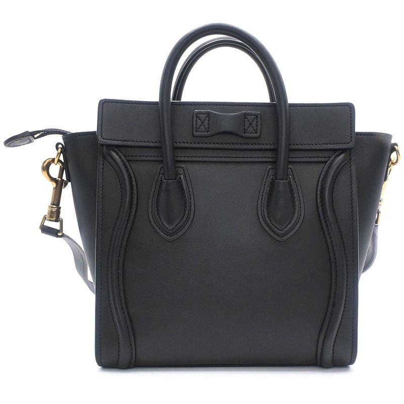 CELINE（セリーヌ） ラゲージナノ スムースカーフスキン ブラック 