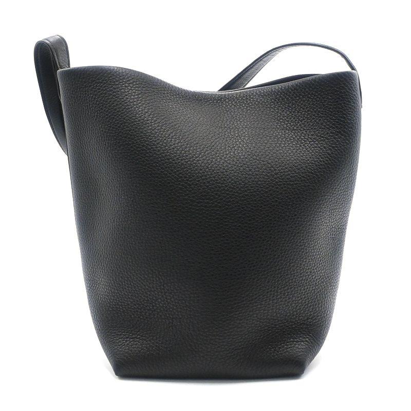 (取引中)　THE ROW ParkTote レザー ミディアム/ブラック&ポレーヌショルダーバックトープ&ポレーヌショルダーエボニーバッグの3点 Medium N/S Park Tote Bag Black – The Row