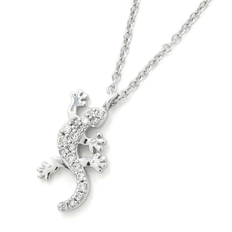 TIFFANY&Co.（ティファニー） トカゲネックレス K18WG ダイヤモンド