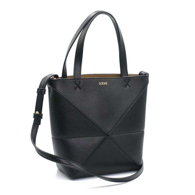 ロエベ パズルフォルドトート ミニ(シャイニーカーフ)  A657V25X01【Aランク】【中古】 Puzzle（LOEWE） ロエベ パズルフォルドトート ミニ シャイニーカーフ