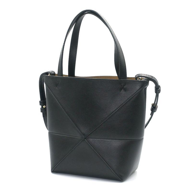Puzzle（LOEWE） ロエベ パズルフォルドトート ミニ シャイニーカーフ