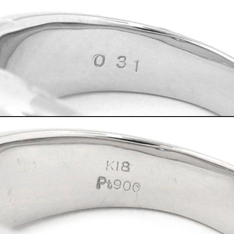 0.31ct天然ダイヤモンド 印台 リング 16.5号 Pt900 一粒 ダイヤ 鏡面 