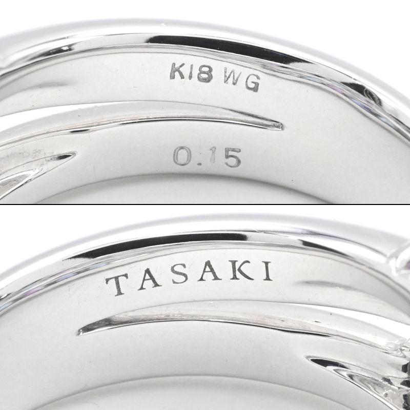 タサキ マルチストーンリング 13号 K18WG アメジスト タンザナイト ブルートパーズ ダイヤモンド ホワイトゴールド 地金7.4g 中古 送料無料_2