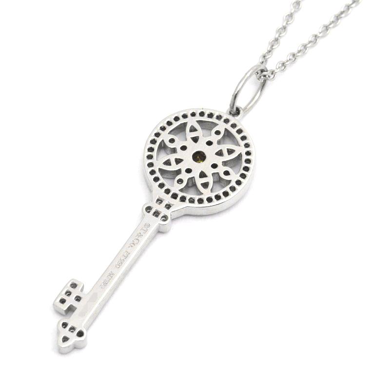 Tiffany Keys ティファニー デイジーキーネックレス Pt950 K18YG