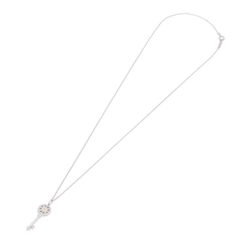 Tiffany Keys ティファニー デイジーキーネックレス Pt950 K18YG
