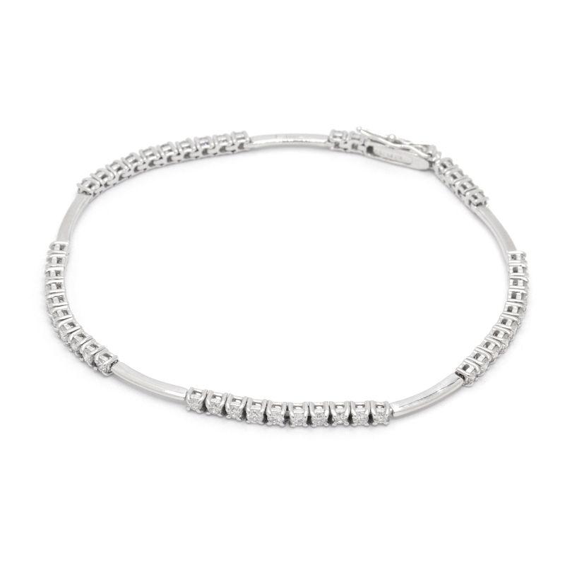DE BEERS（デビアス） ラインブレスレット K18WG 1.5ct天然