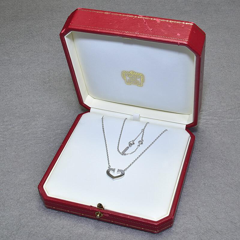 Cartier（カルティエ） Cハートネックレス B7008100 K18WG ハート