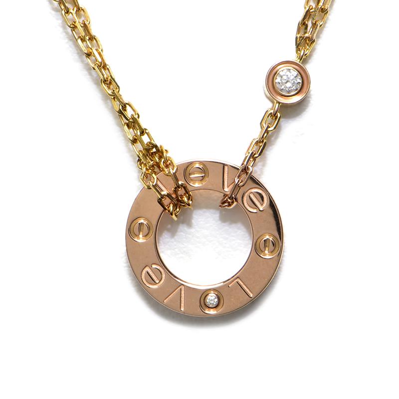 C DE CARTIER カルティエ LOVEネックレスダイヤモンド2石 B7224509
