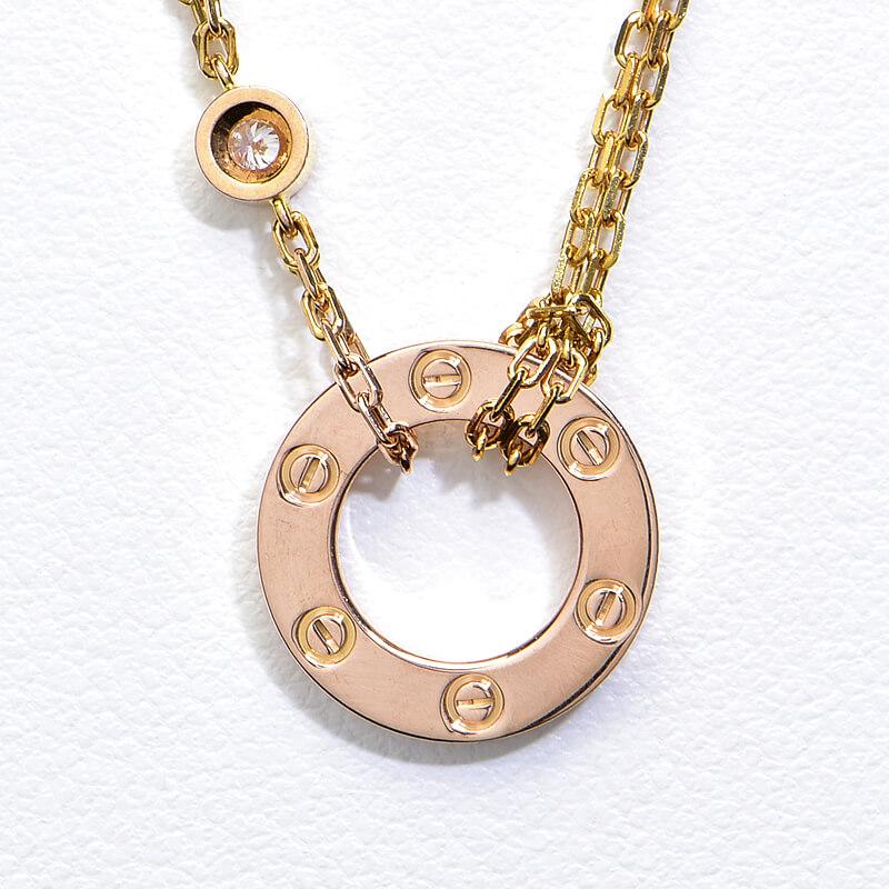C DE CARTIER カルティエ LOVEネックレスダイヤモンド2石 B7224509