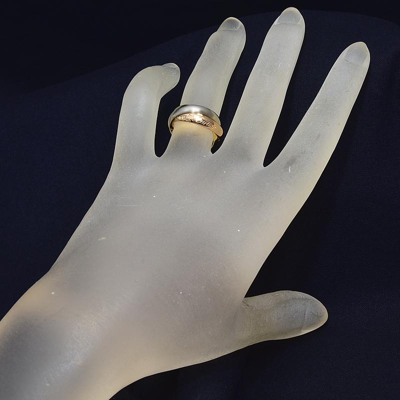 MUST DE CARTIER カルティエ トリニティリング #48 8号 K18YG K18WG