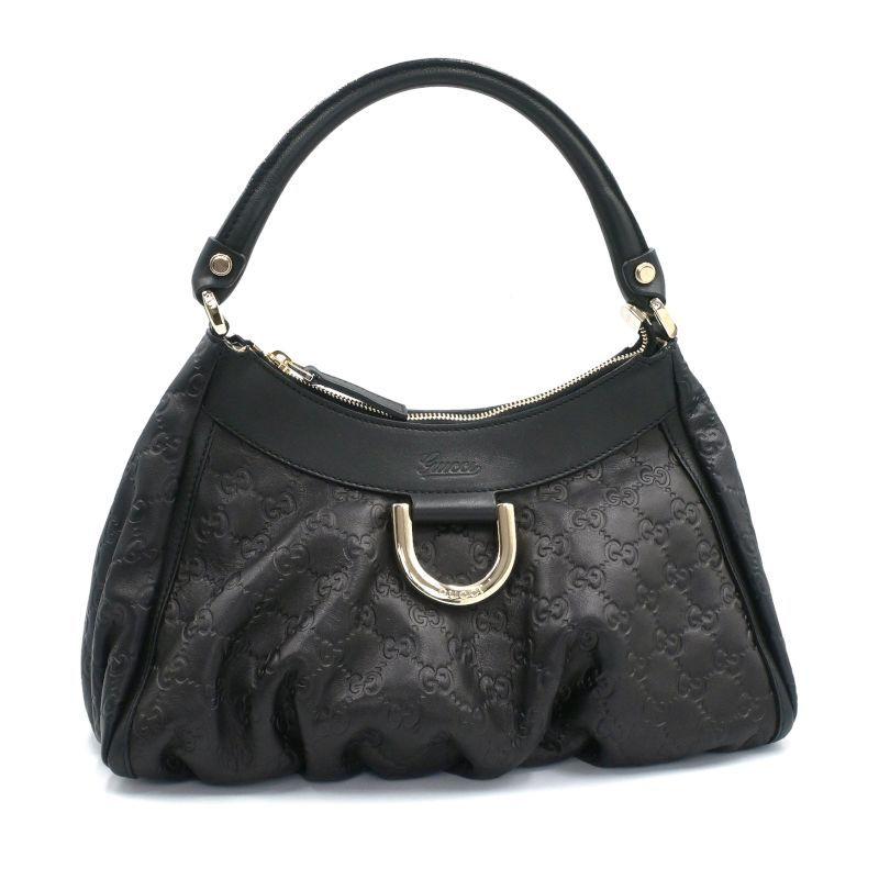 GUCCI ショルダーバッグ サコッシュ GGキャンバス アビーライン ブラック GGキャンバス グッチ アビー ショルダーバッグ 190525 レザー ブラック