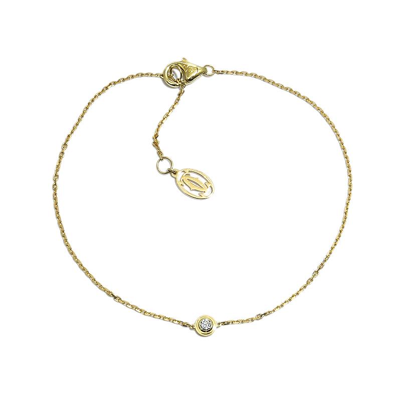 カルティエ ダムール ダムールブレスレットXS B6045617 K18WG 0.04ct