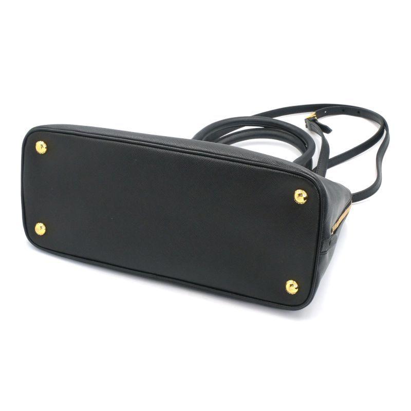 PRADA ブラック ハンドバッグ サフィアーノレザー PRADA（プラダ） ハンドバッグ BL0837 サフィアーノルクス ブラック